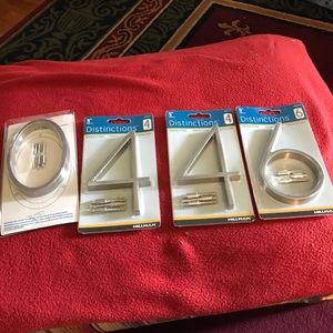 Nickel plated House Numbers